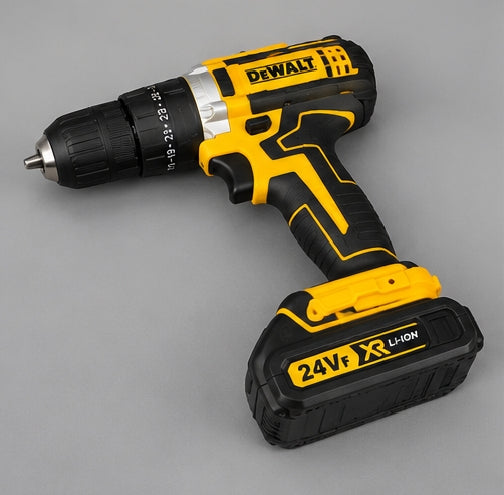 Taladro Inalámbrico 24V Tipo DeWalt con 2 Baterías