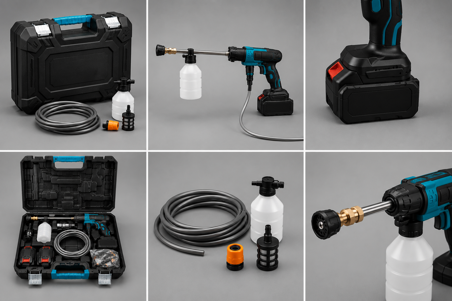 Multiherramienta Inalámbrica 4 en 1 con Hidrolavadora Portátil y Accesorios