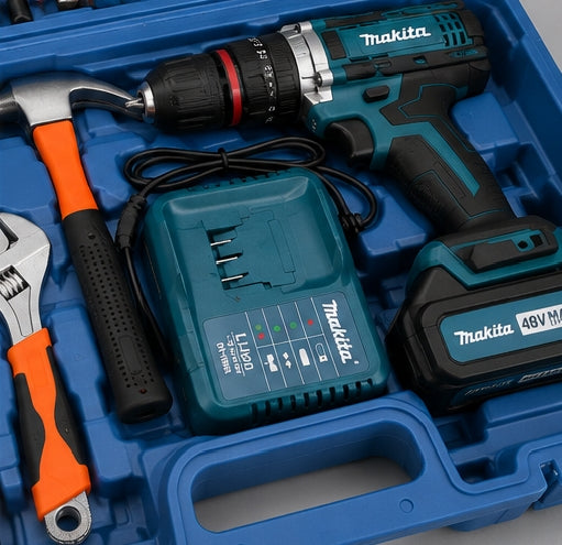 Taladro Inalámbrico 2422 Tipo Makita 48V MAX con Kit Completo de Herramientas