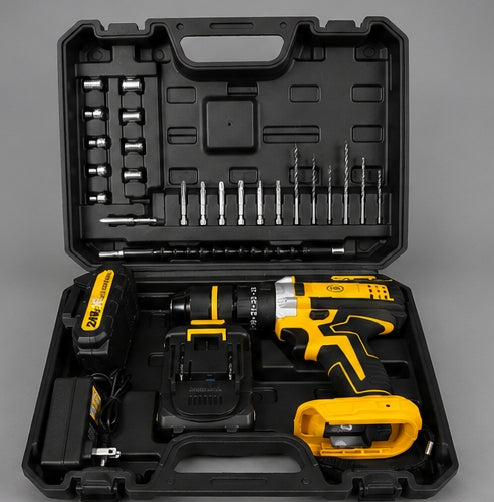Taladro Inalámbrico 24V Tipo DeWalt con 2 Baterías