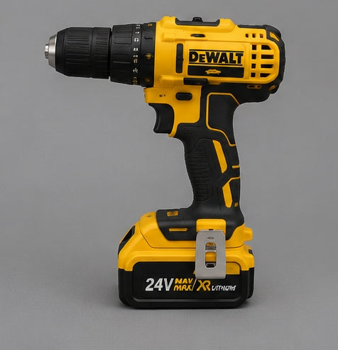 Taladro Percutor Inalámbrico Brushless 24V Tipo DeWalt con 2 Baterías
