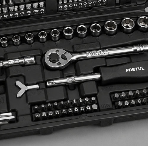 Juego de Herramientas PRETUL 130 Piezas – Kit Completo para Reparaciones y Mantenimiento