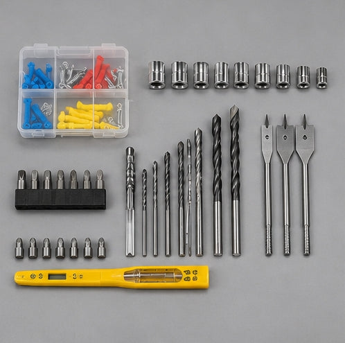 Kit de Herramientas Inalámbricas 48V con Taladro Percutor y 2 Baterías