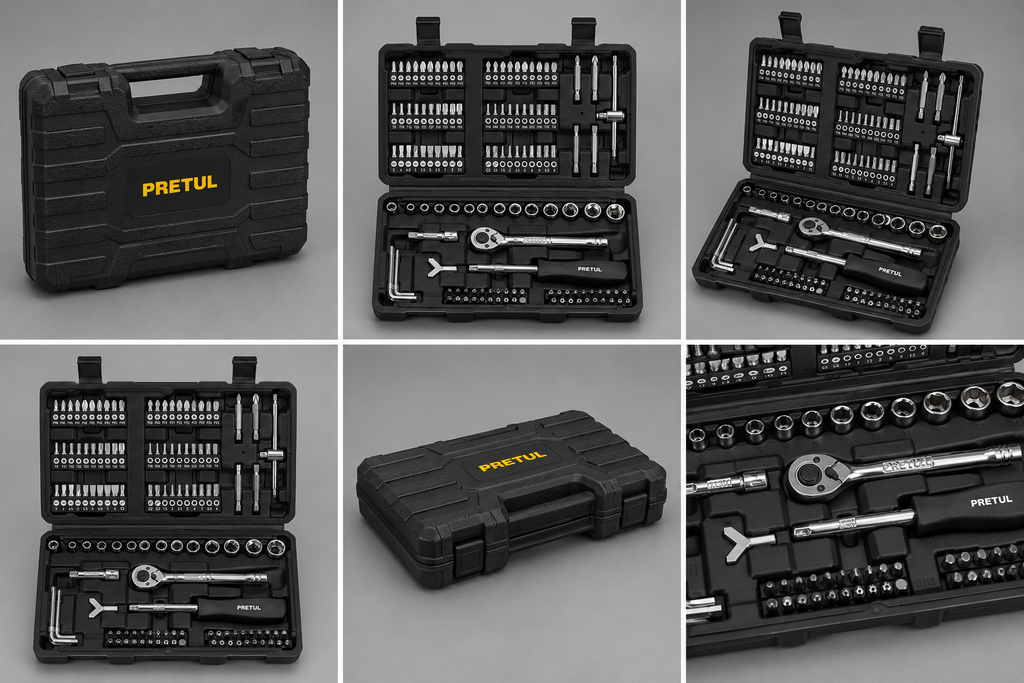 Juego de Herramientas PRETUL 130 Piezas – Kit Completo para Reparaciones y Mantenimiento