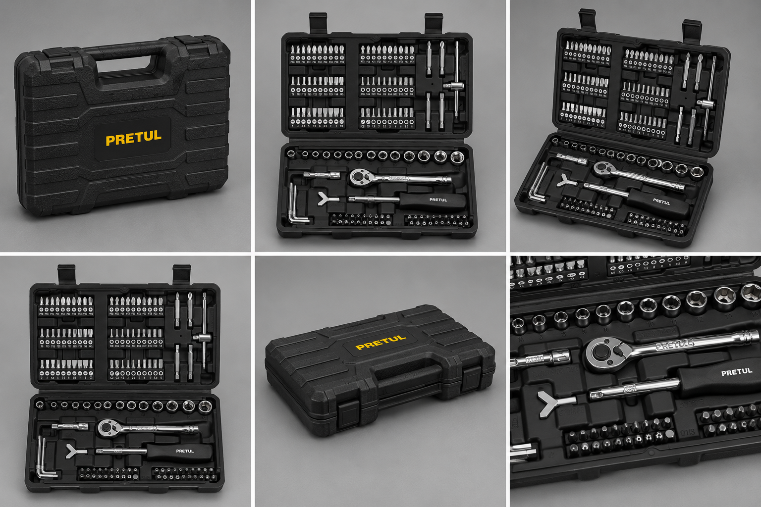 Juego de Herramientas PRETUL 130 Piezas – Kit Completo para Reparaciones y Mantenimiento