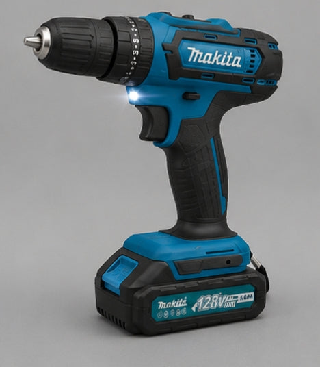 Taladro Inalámbrico MK 128V con Mandril Metálico 1/2" – Alto Torque 70 Nm