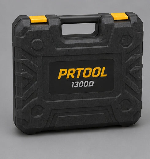 Taladro Inalámbrico PRTOOL 1300D con 2 Baterías y Kit Completo de Accesorios